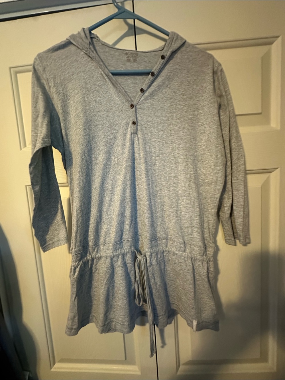 Columbia Light Gray Hooded Drawstring Tunic